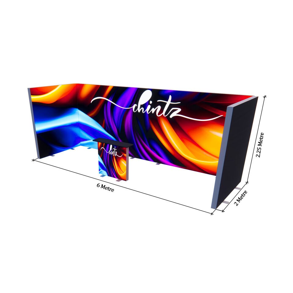 2x6m h225cm Lightbox U Stand