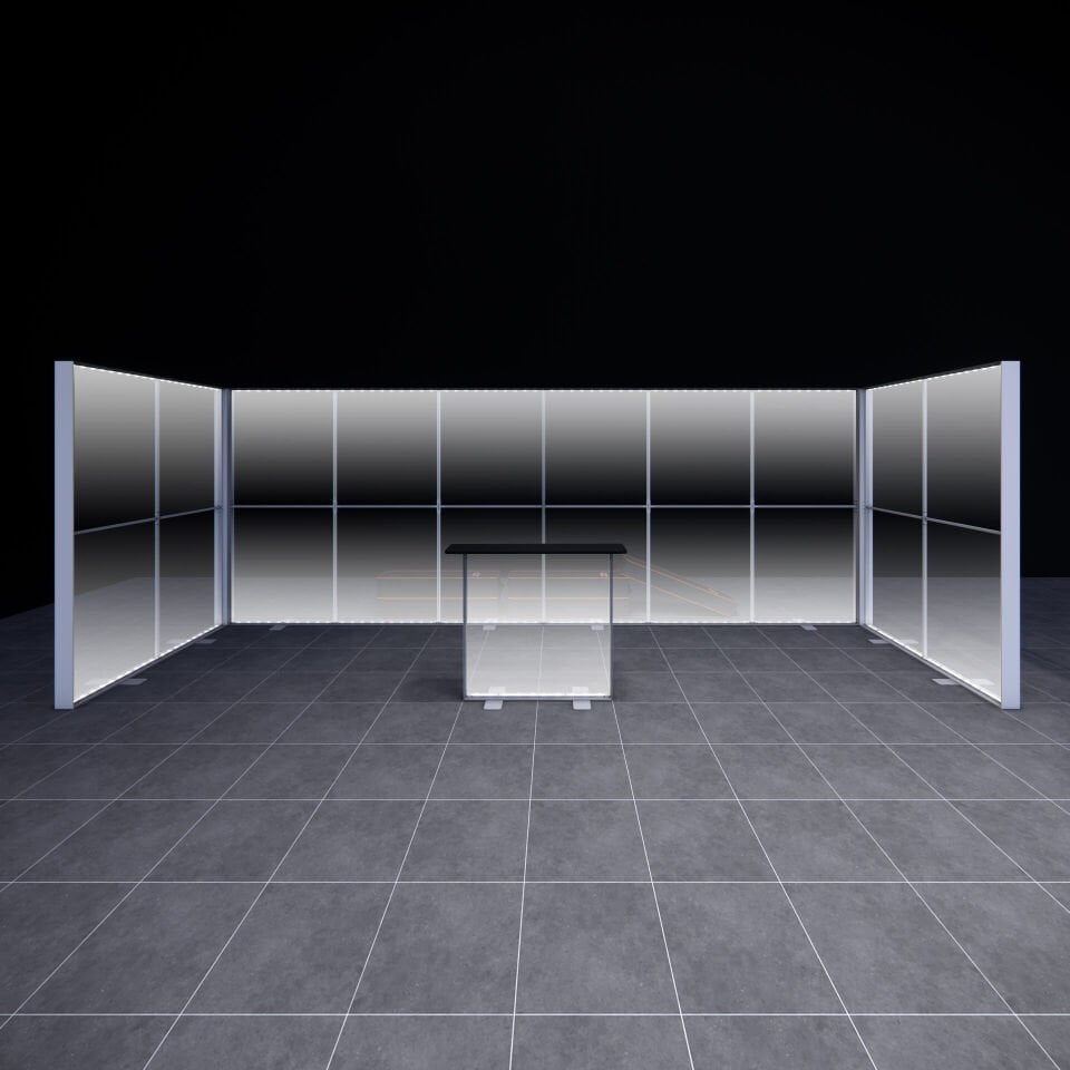2x6m h225cm Lightbox U Stand