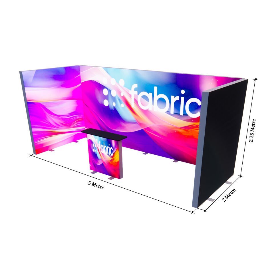 2x5m h225cm Lightbox U Stand