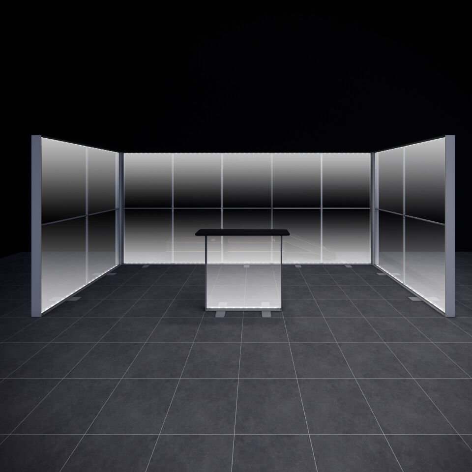 2x5m h225cm Lightbox U Stand