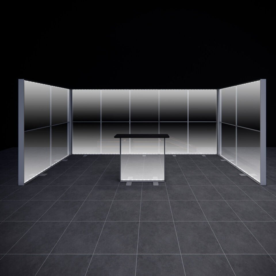 2x5m h225cm Lightbox U Stand