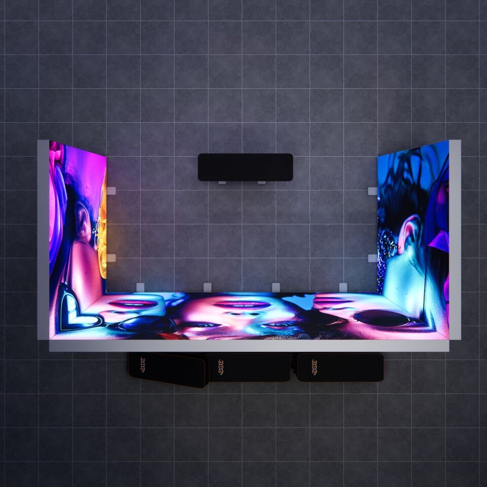 2x4m h225cm Lightbox U Stand