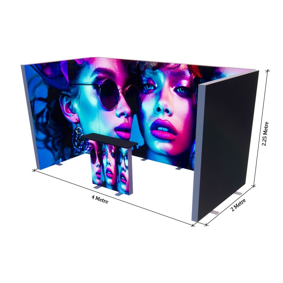 2x4m h225cm Lightbox U Stand