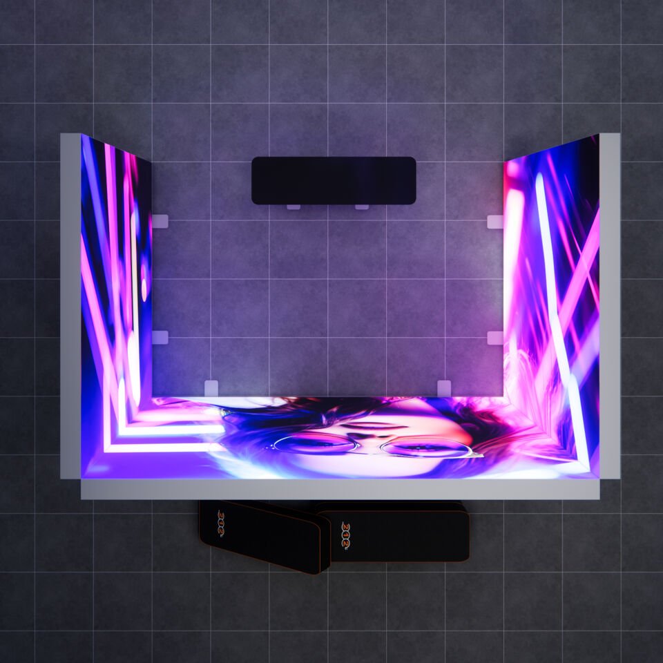 2x3m h225cm Lightbox U Stand