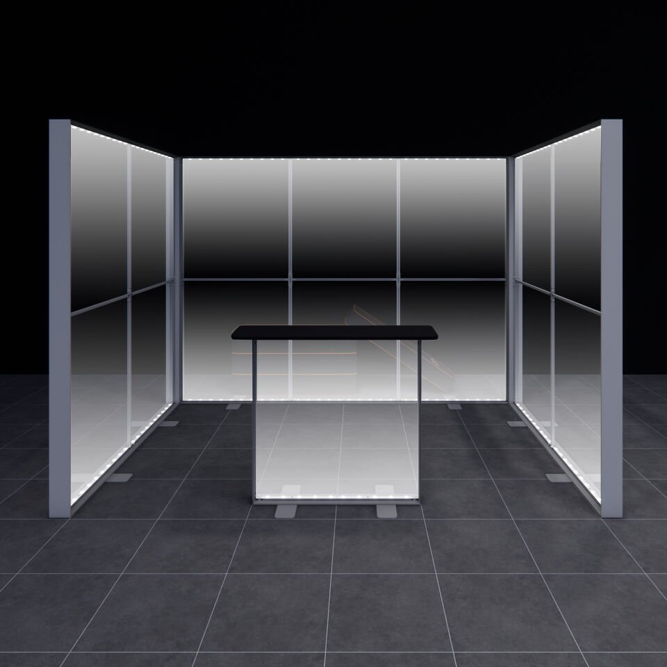 2x3m h225cm Lightbox U Stand