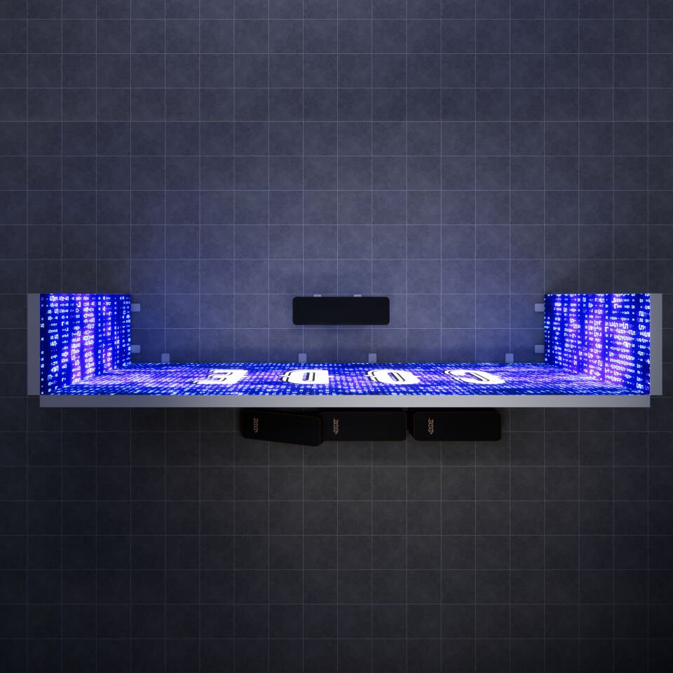 1x6m h225cm Lightbox U Stand