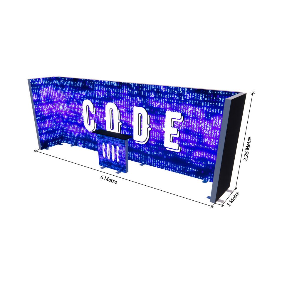 1x6m h225cm Lightbox U Stand