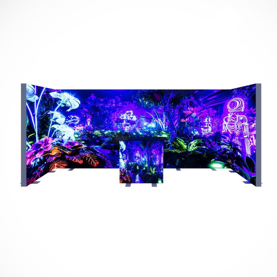 1x5m h225cm Lightbox U Stand