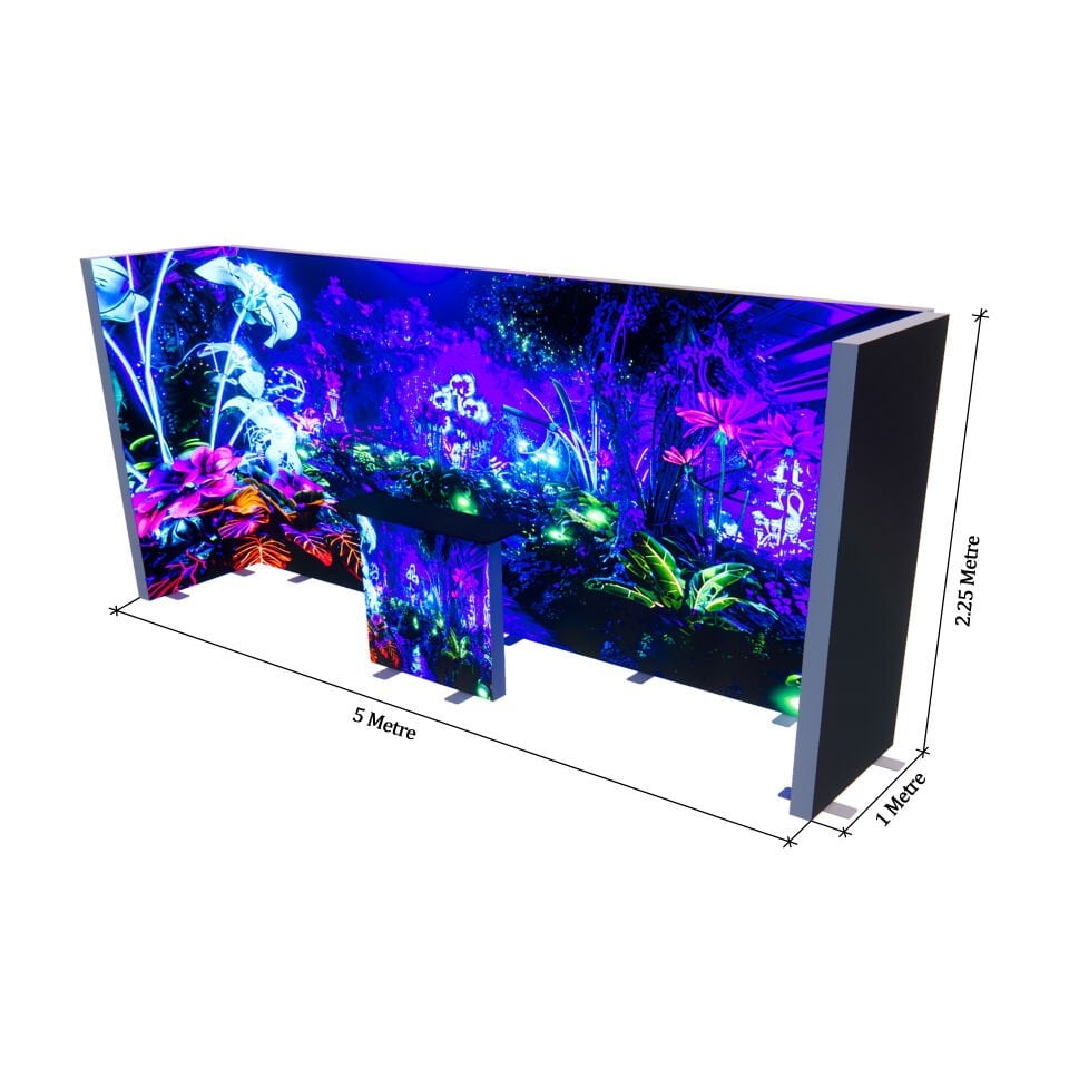 1x5m h225cm Lightbox U Stand