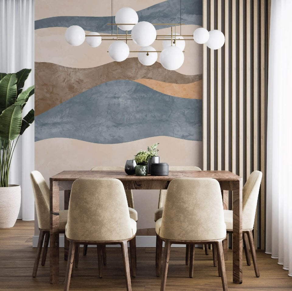 Pastel Soft Dalgalar Duvar Kağıdı