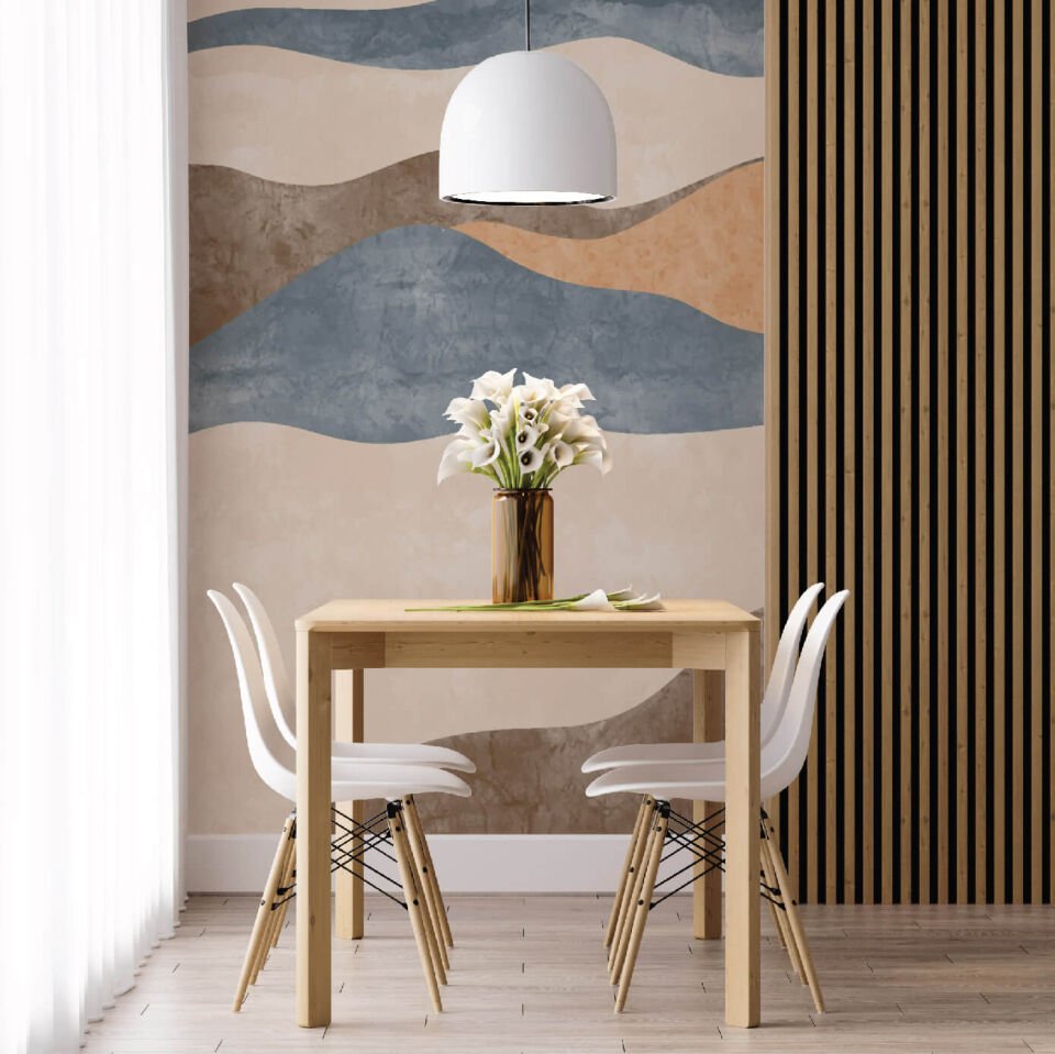 Pastel Soft Dalgalar Duvar Kağıdı