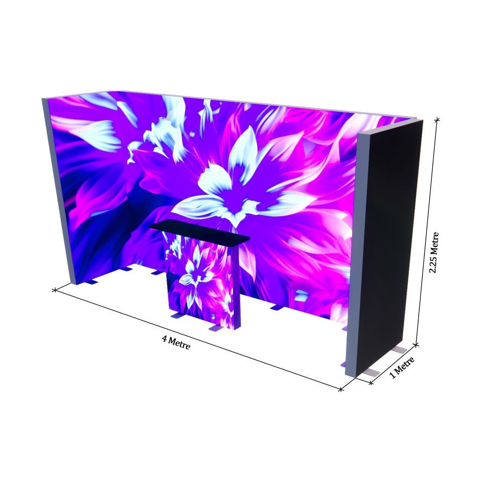 1x4m h225cm Lightbox U Stand