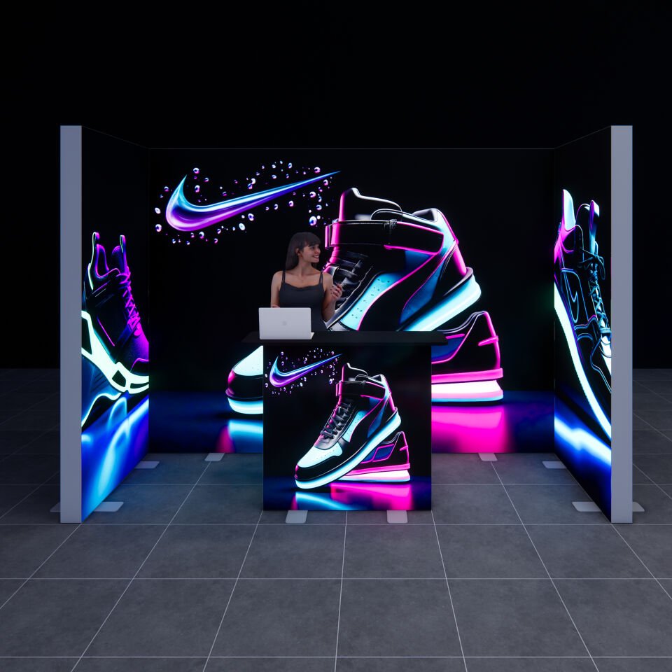 1x3m h225cm Lightbox U Stand