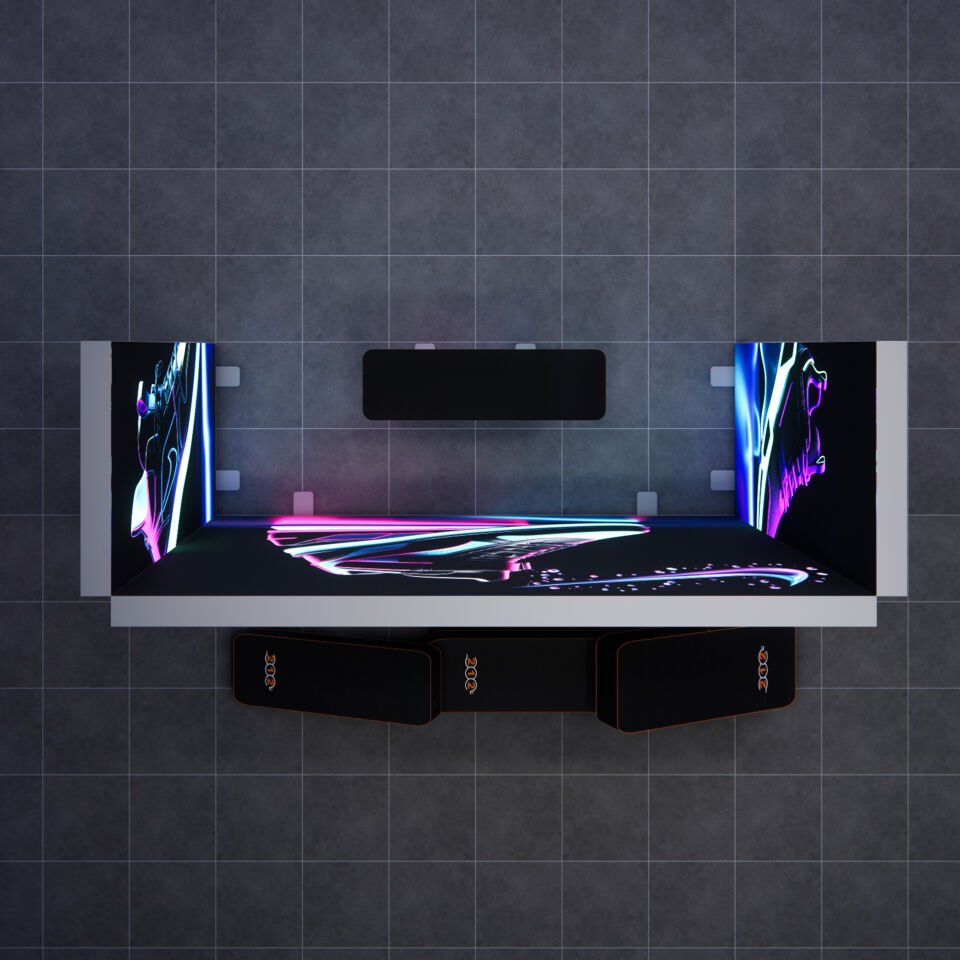 1x3m h225cm Lightbox U Stand