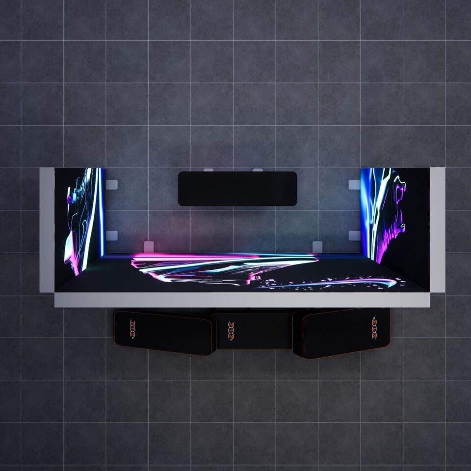 1x3m h225cm Lightbox U Stand