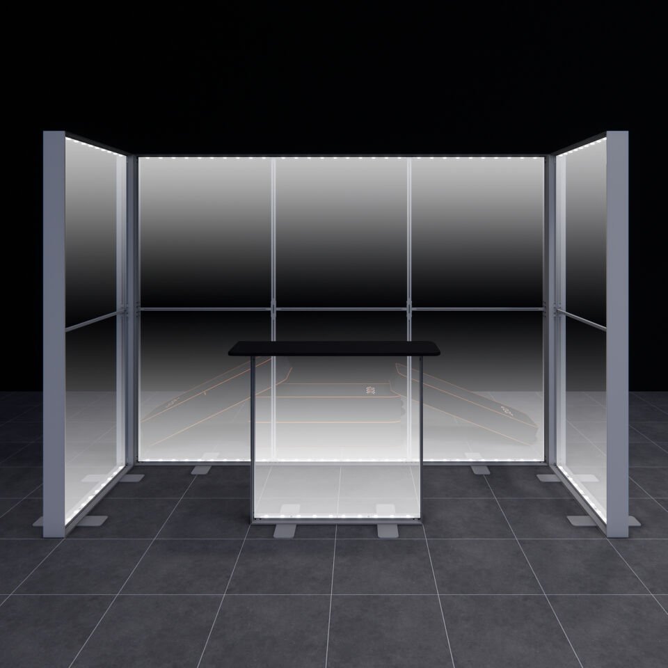 1x3m h225cm Lightbox U Stand