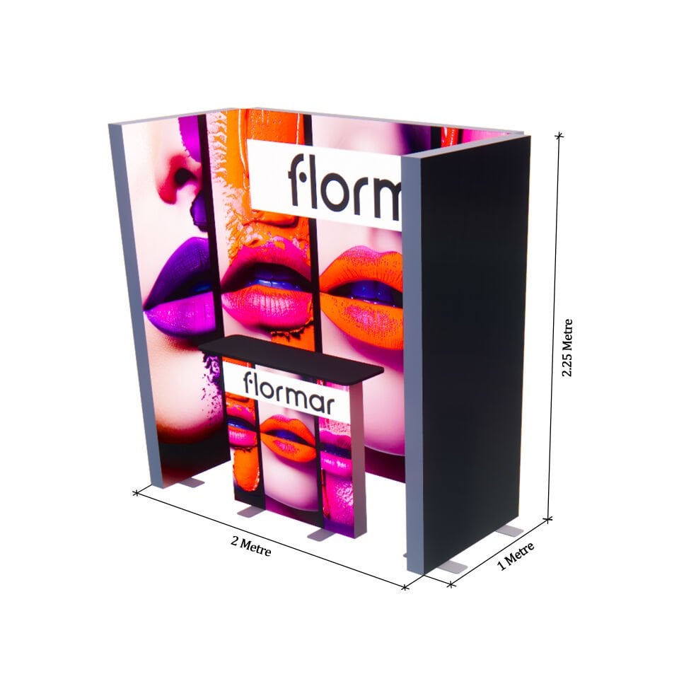 1x2m h225cm Lightbox U Stand