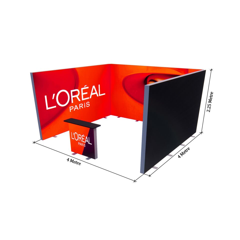 4x4m h225cm Lightbox U Stand
