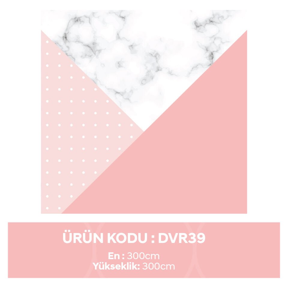 Pembe Puantiye ve Mermer Duvar Kağıdı