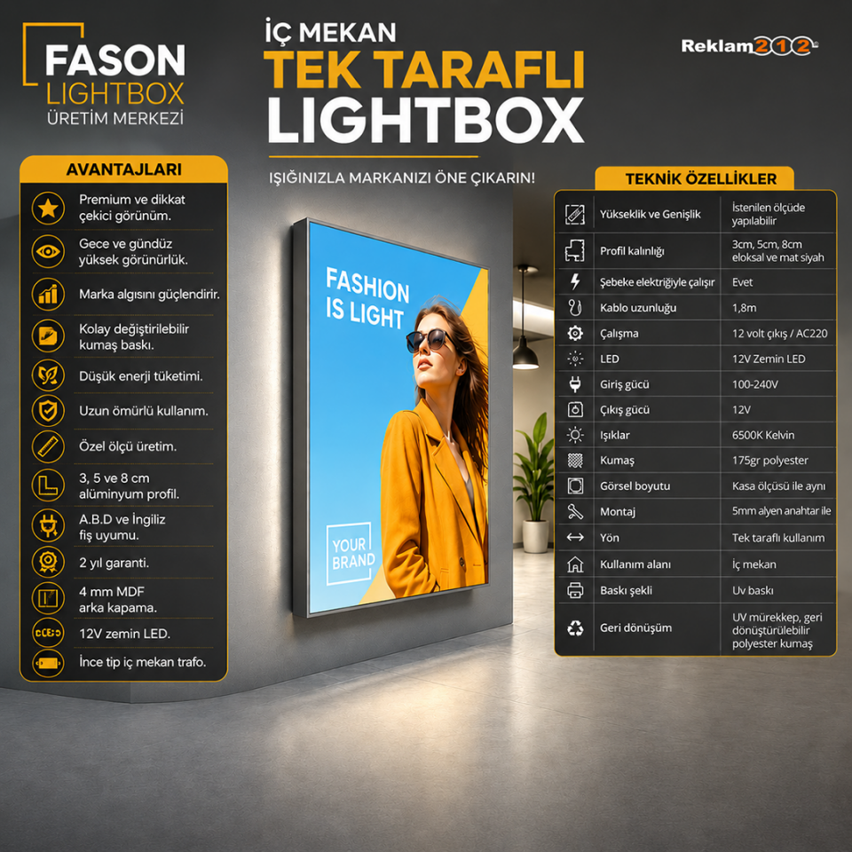 İç Mekan Tek Taraflı Lightbox