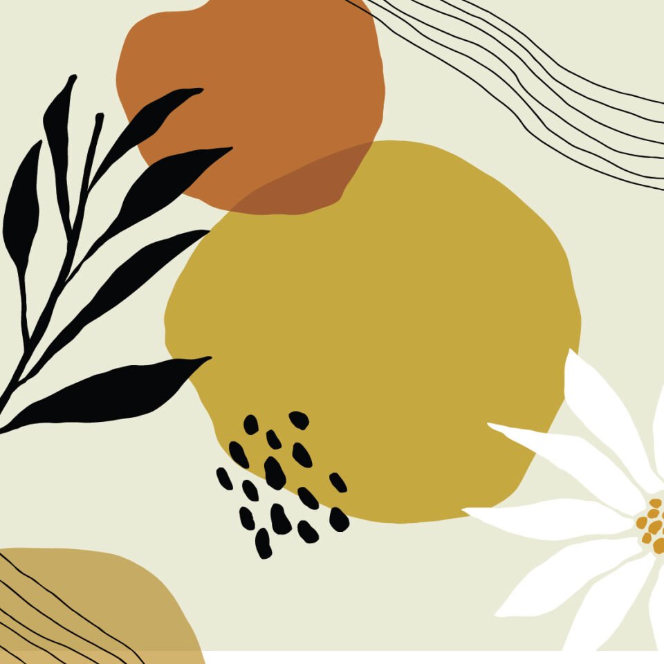 Pastel Minimal Çizim Duvar Kağıdı