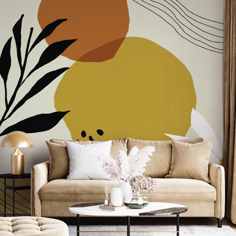 Pastel Minimal Çizim Duvar Kağıdı