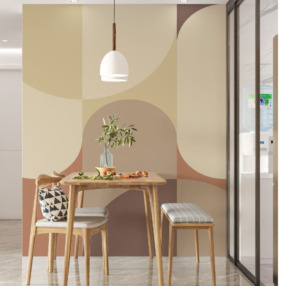 Pastel Geometrik Desen Duvar Kağıdı