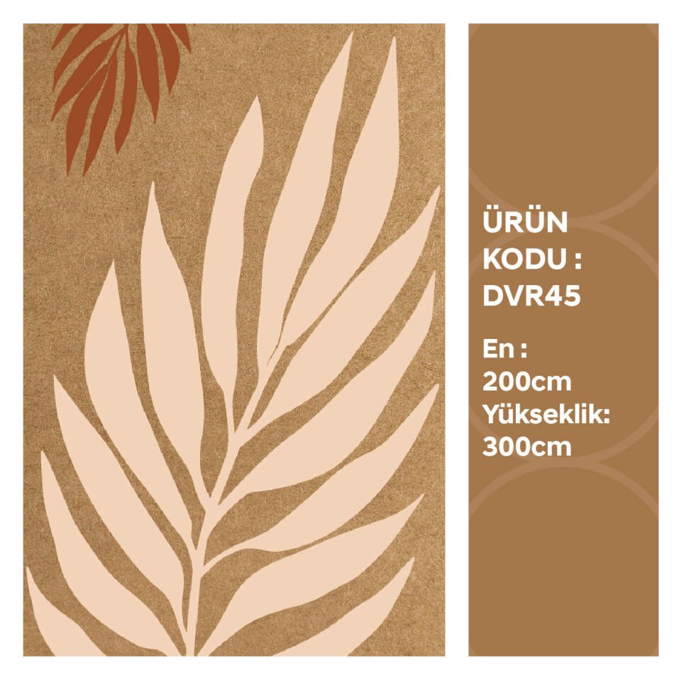 Kraft Yaprak Deseni Duvar Kağıdı