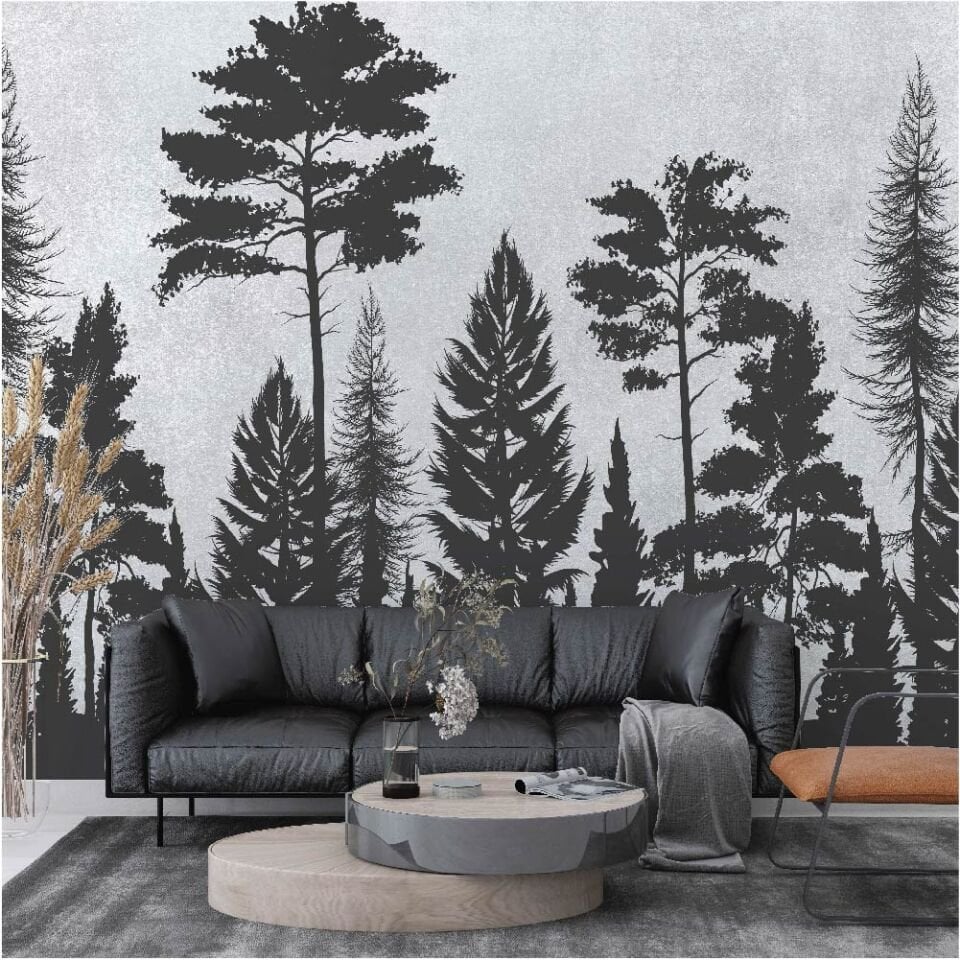 Ağaç Silüetleri Duvar Kağıdı