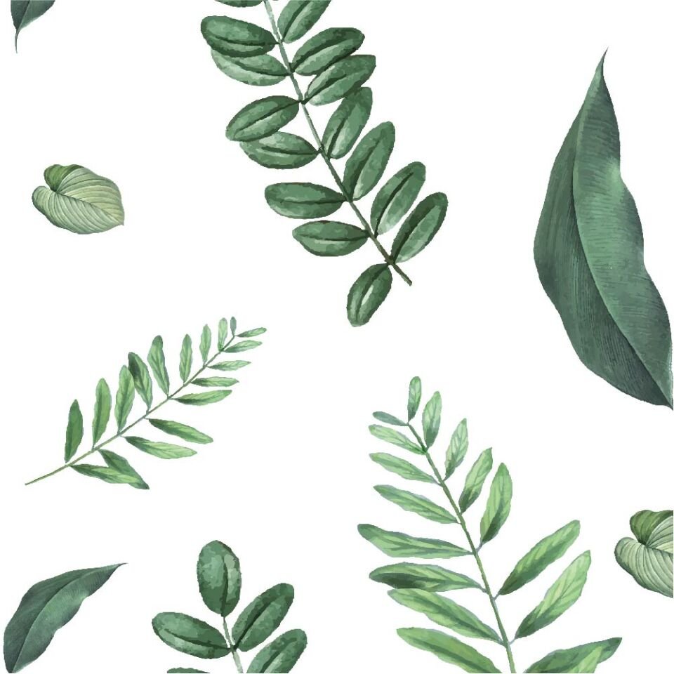 Küçük Yeşil Yapraklar Duvar Kağıdı