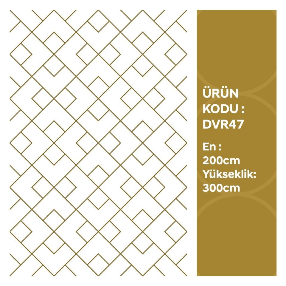 Gold Geometrik Desen Duvar Kağıdı
