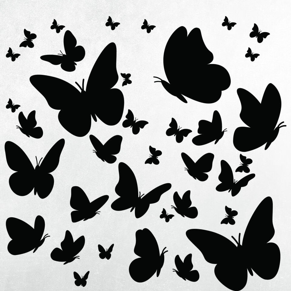 Siyah Kelebek Sticker