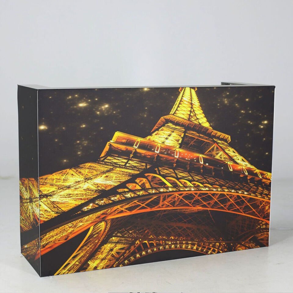 Raflı Banko Lightbox 160x50xh110cm