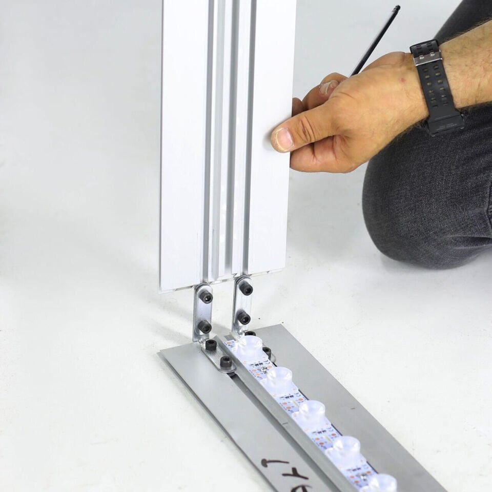 Raflı Banko Lightbox 160x50xh110cm