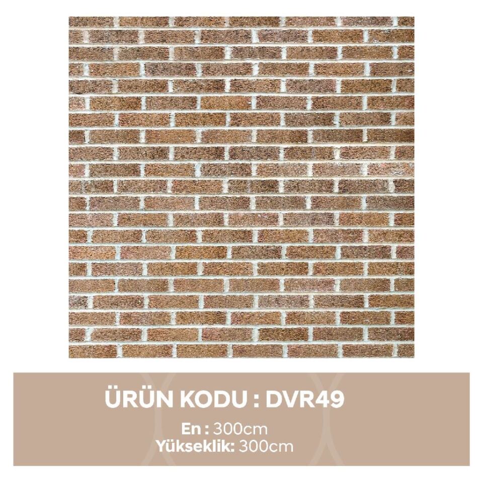 Açık Renk Taş Tuğla Deseni Duvar Kağıdı