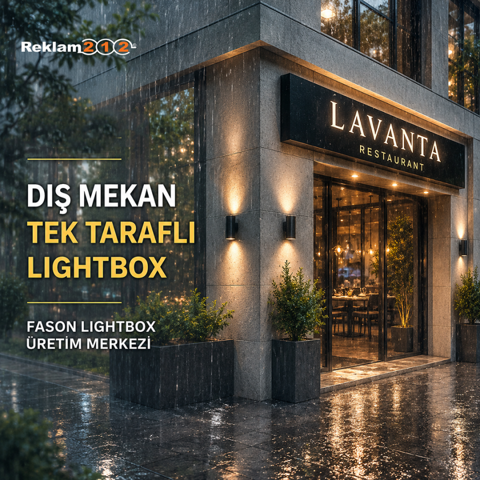 Dış Mekan Tek Taraflı Lightbox