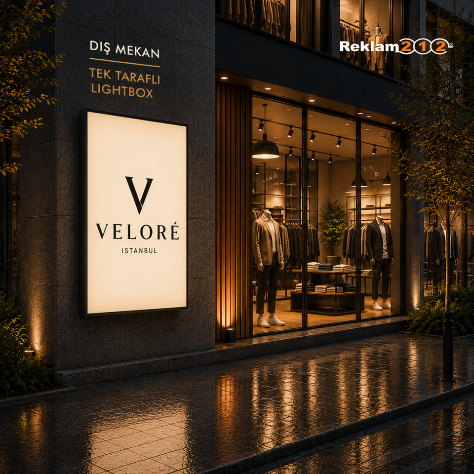 Dış Mekan Tek Taraflı Lightbox
