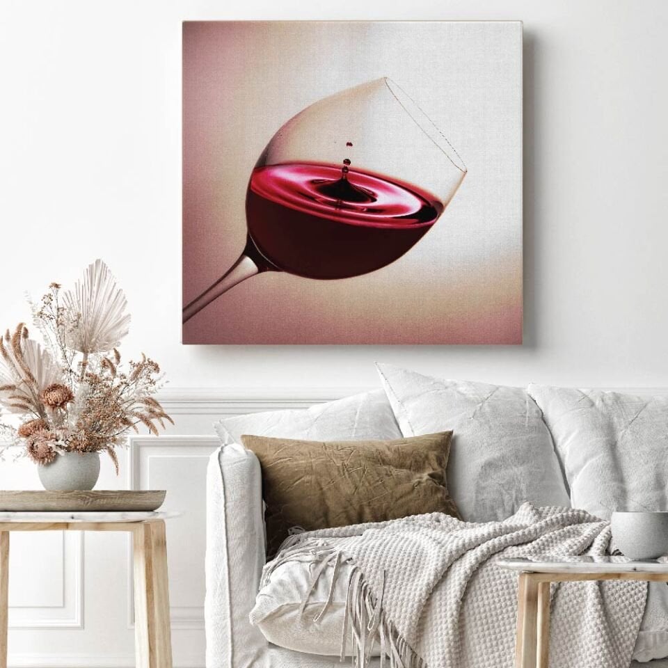 Şarap Kadehi Dekoratif Kanvas Tablo