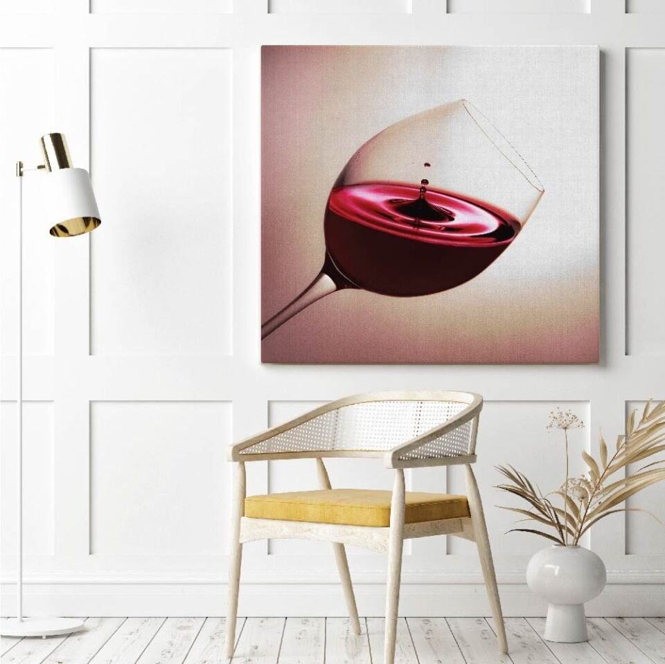 Şarap Kadehi Dekoratif Kanvas Tablo