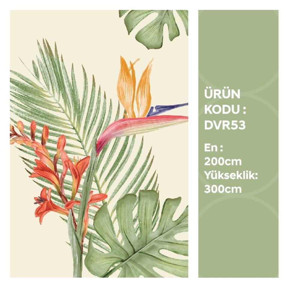 Tropikal Çiçek Duvar Kağıdı