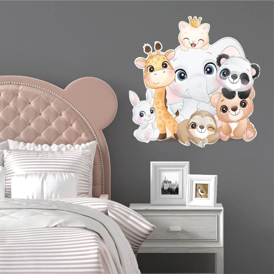 Sevimli Hayvanlar Bebek Çocuk Odası Sticker