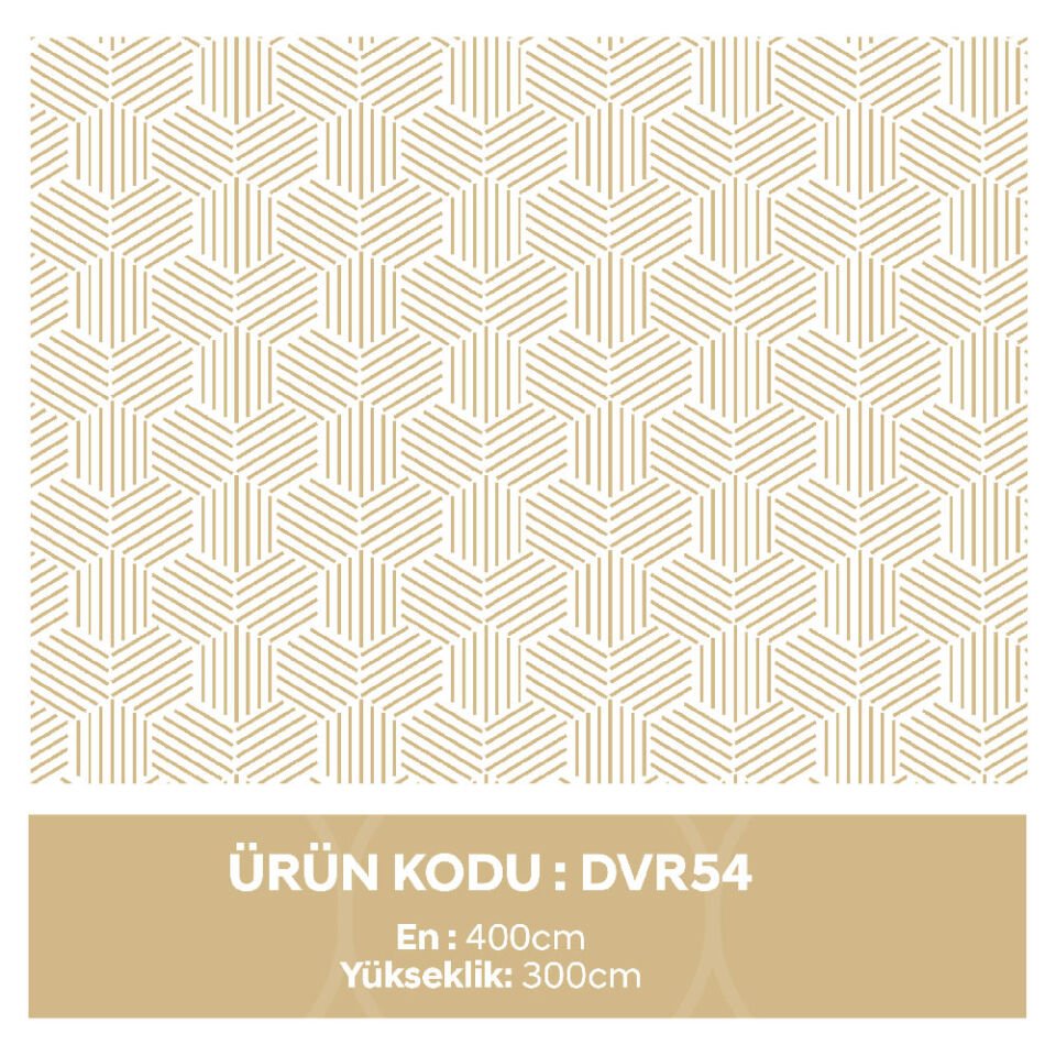 Gold Beşgen Desen Duvar Kağıdı