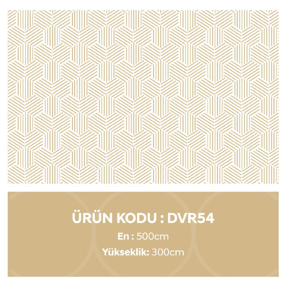 Gold Beşgen Desen Duvar Kağıdı