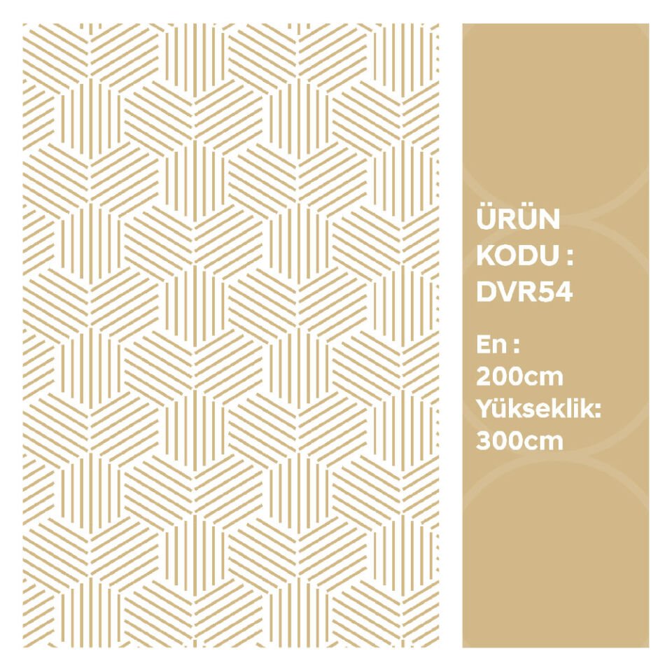 Gold Beşgen Desen Duvar Kağıdı