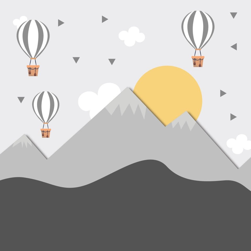 Dağ Uçan Balonlar Duvar Kağıdı