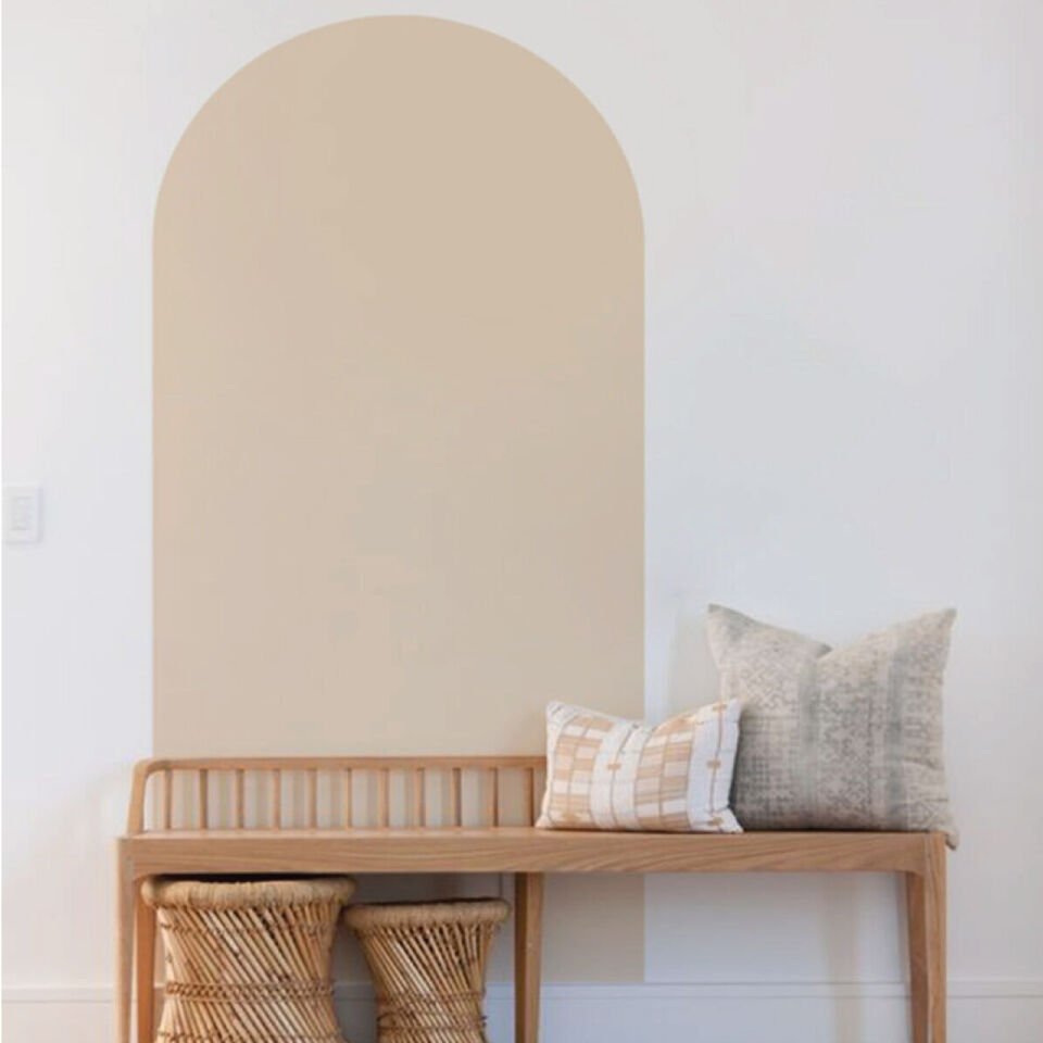 Bohem Oval Duvar Sticker Bej - 60x120cm