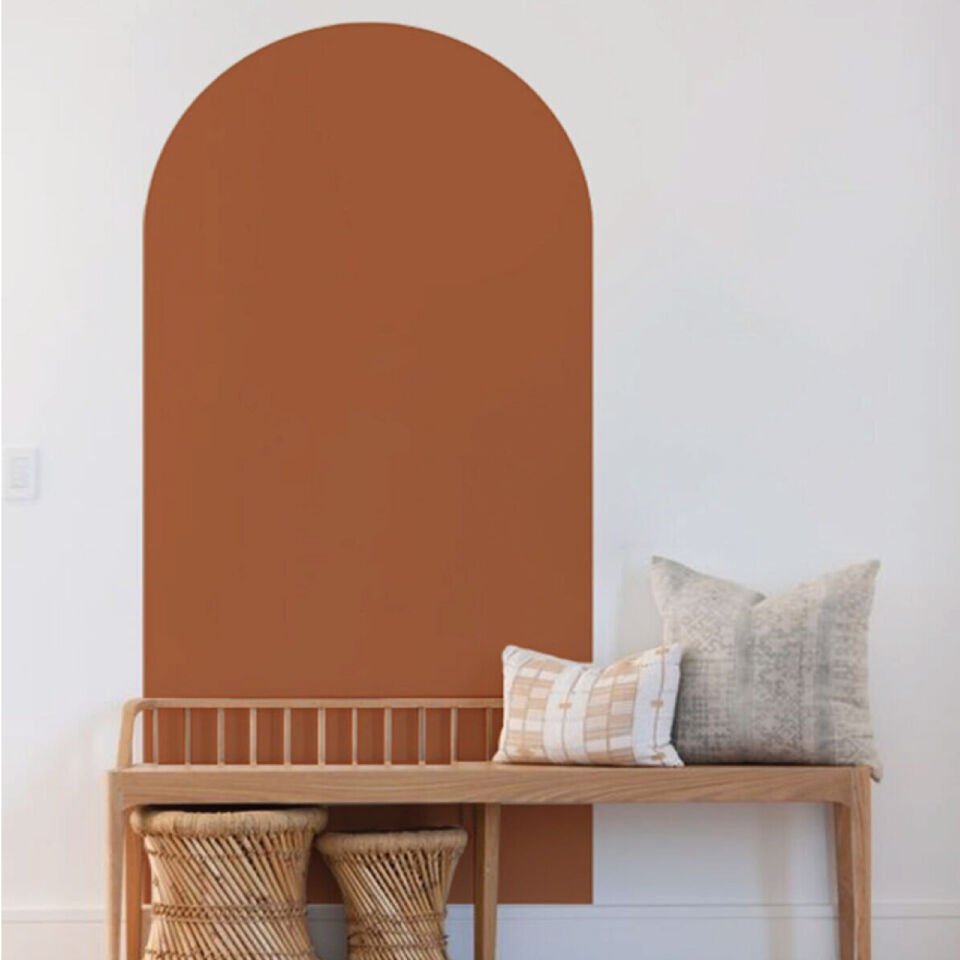 Bohem Oval Duvar Sticker Kahverengi - 80x160cm