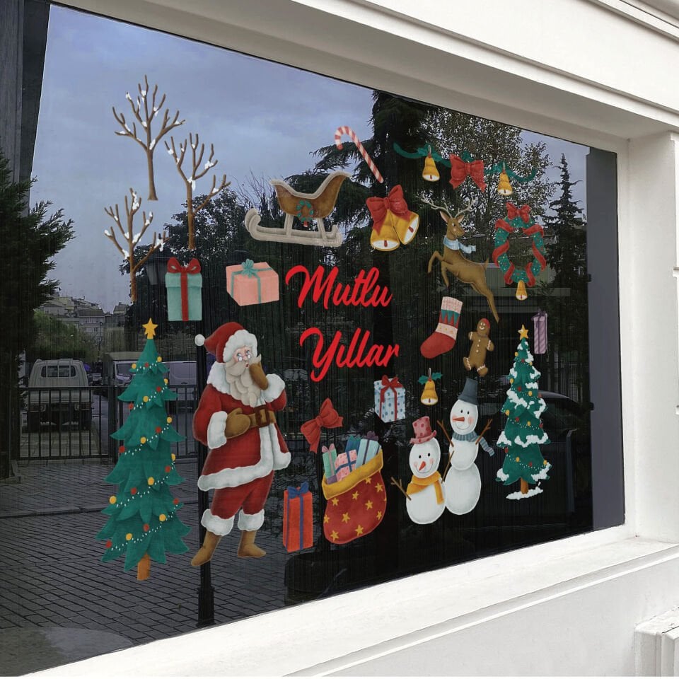 26 Parça Yeniyıl Yılbaşı Sticker Seti