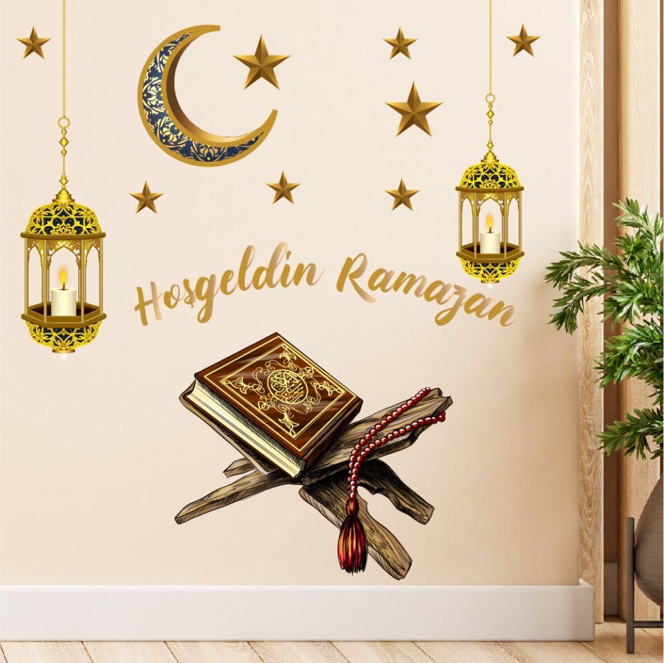 Hoşgeldin Ramazan Ay Yıldız Set Sticker