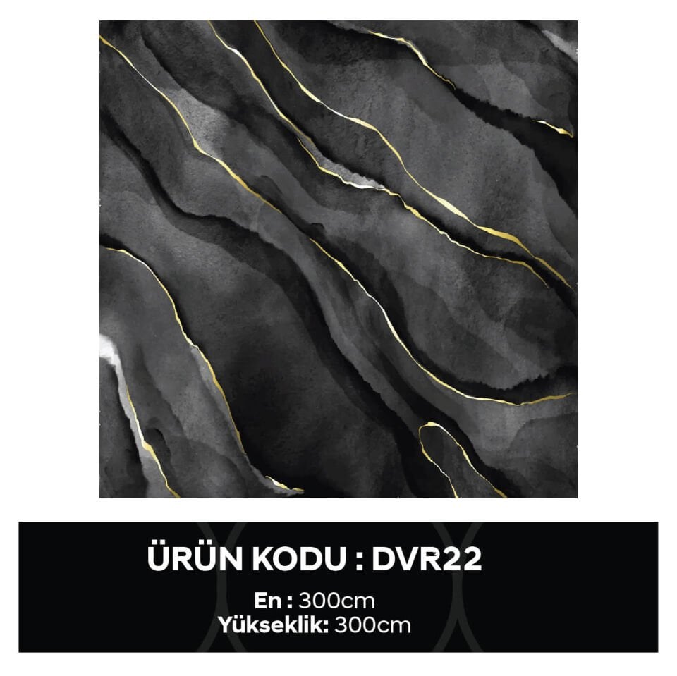 Siyah Gold Mermer Duvar Kağıdı